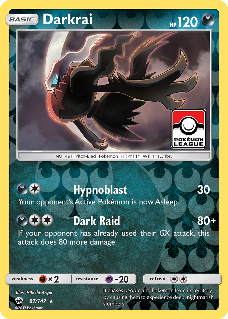 Darkrai (87/147) - Burning Shadows Pokémon Card