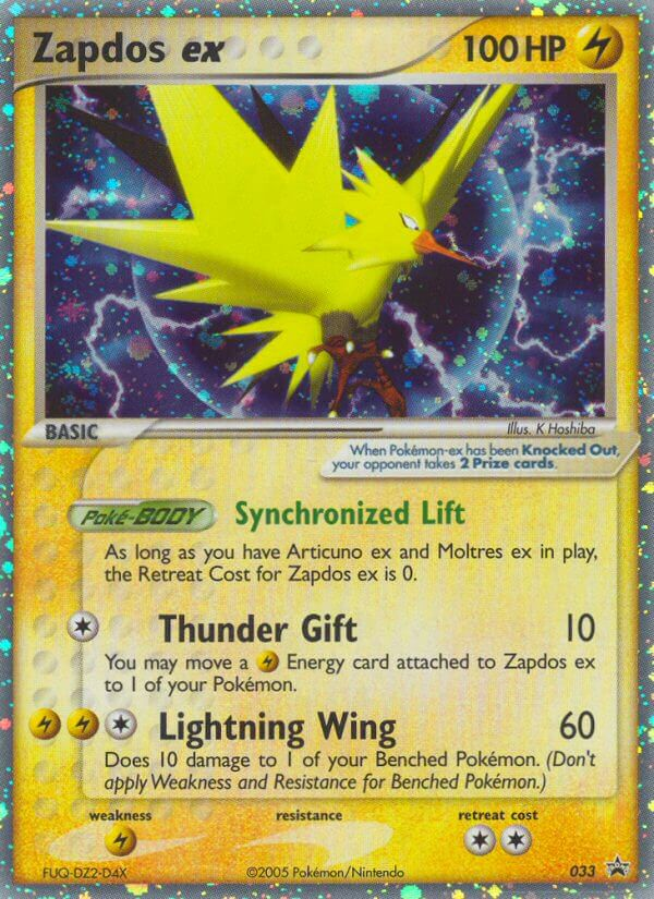 Zapdos ex EX (33/40) - Nintendo Black Star Promos Pokémon Card