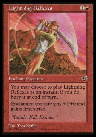 Lightning Reflexes (Mirage) Trading Card