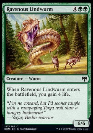 Ravenous Lindwurm (Kaldheim) Trading Card