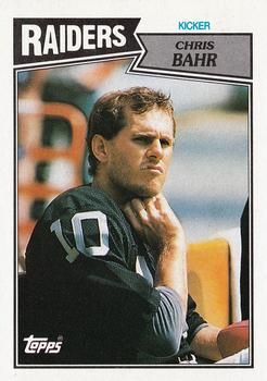 Chris Bahr 1987 Topps #219 Sports Card
