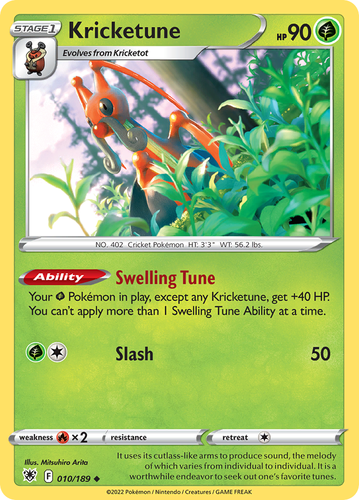 Kricketune (10/189) - Astral Radiance Pokémon Card