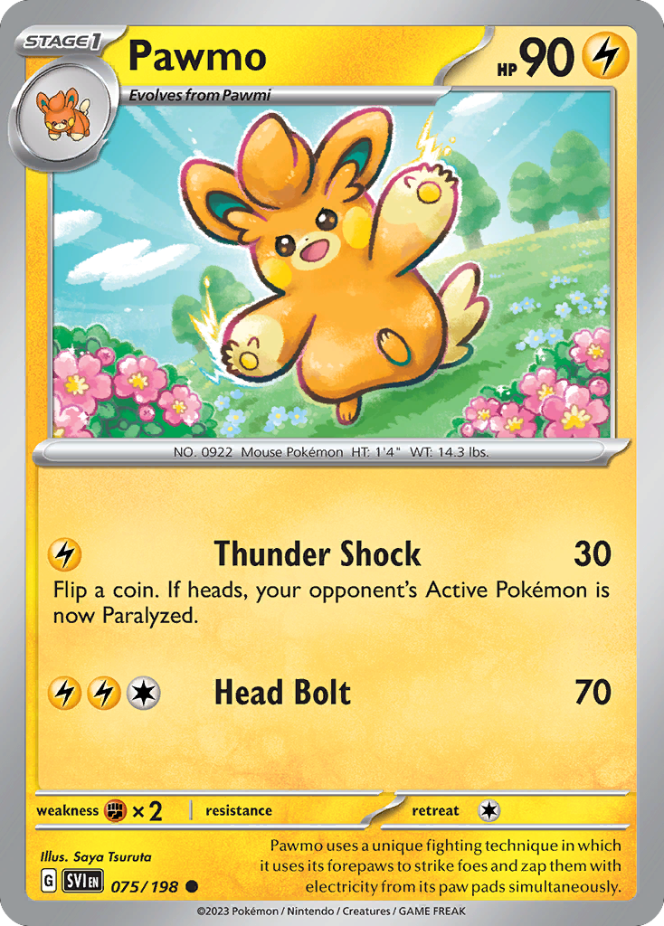 Pawmo (75/198) - Scarlet & Violet Pokémon Card