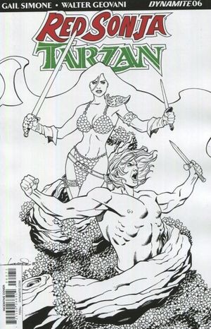 Red Sonja/Tarzan #6 (30 Copy Lopresti B&w Cover)