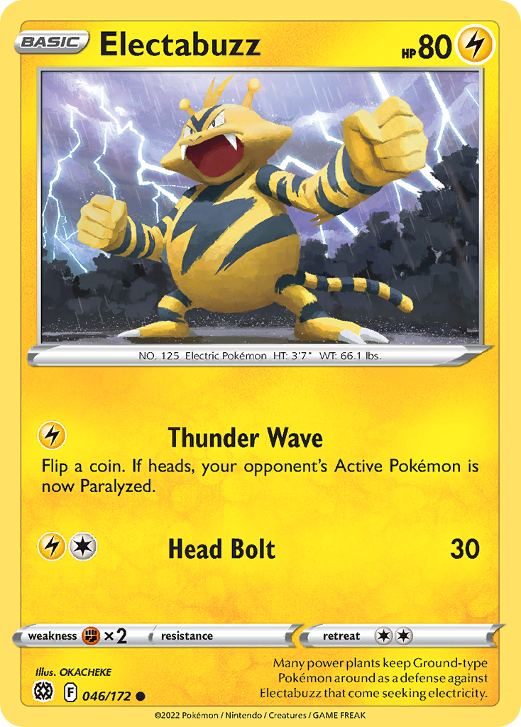 Electabuzz (46/172) - Brilliant Stars Pokémon Card