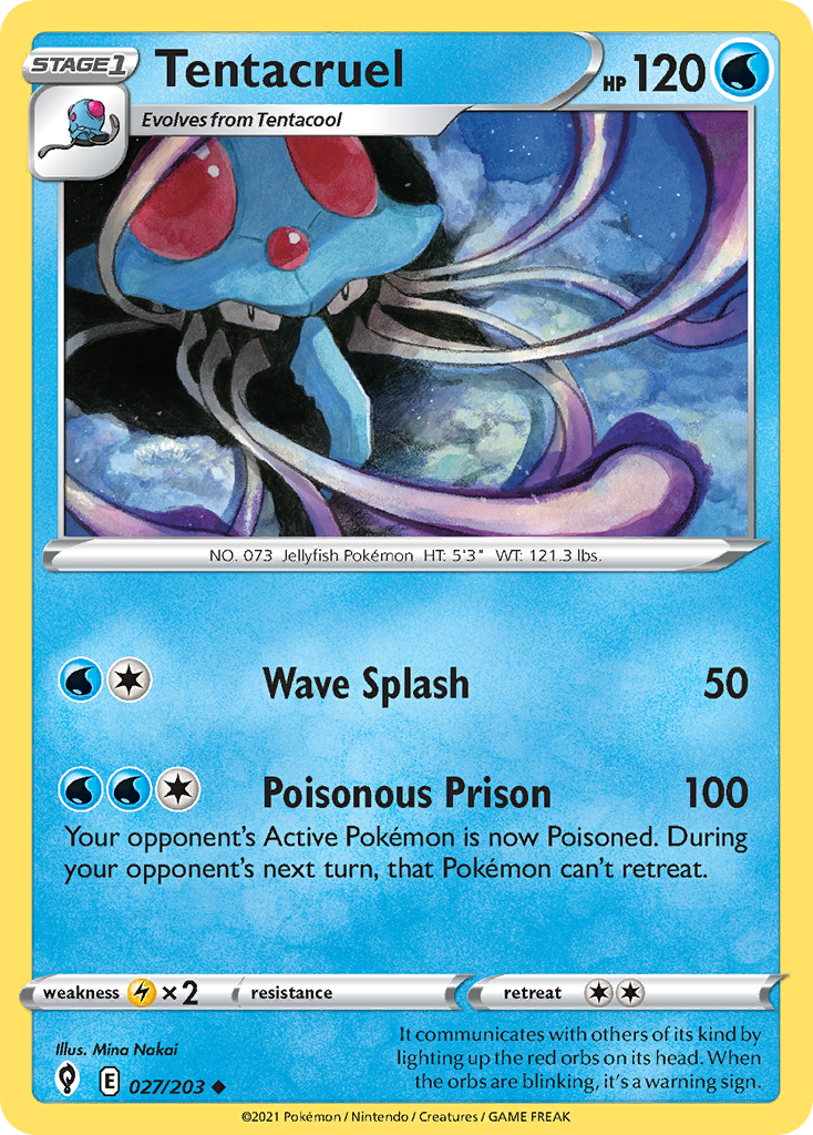 Tentacruel (27/203) - Evolving Skies Pokémon Card