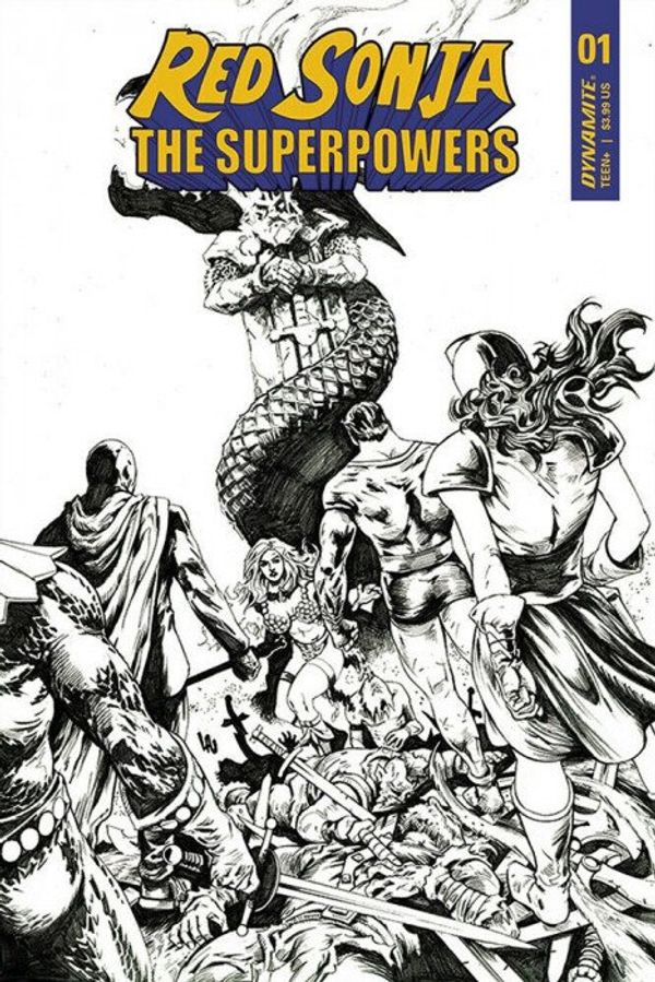 Red Sonja: The Superpowers #1 (15 Copy Lau B&w Cover)