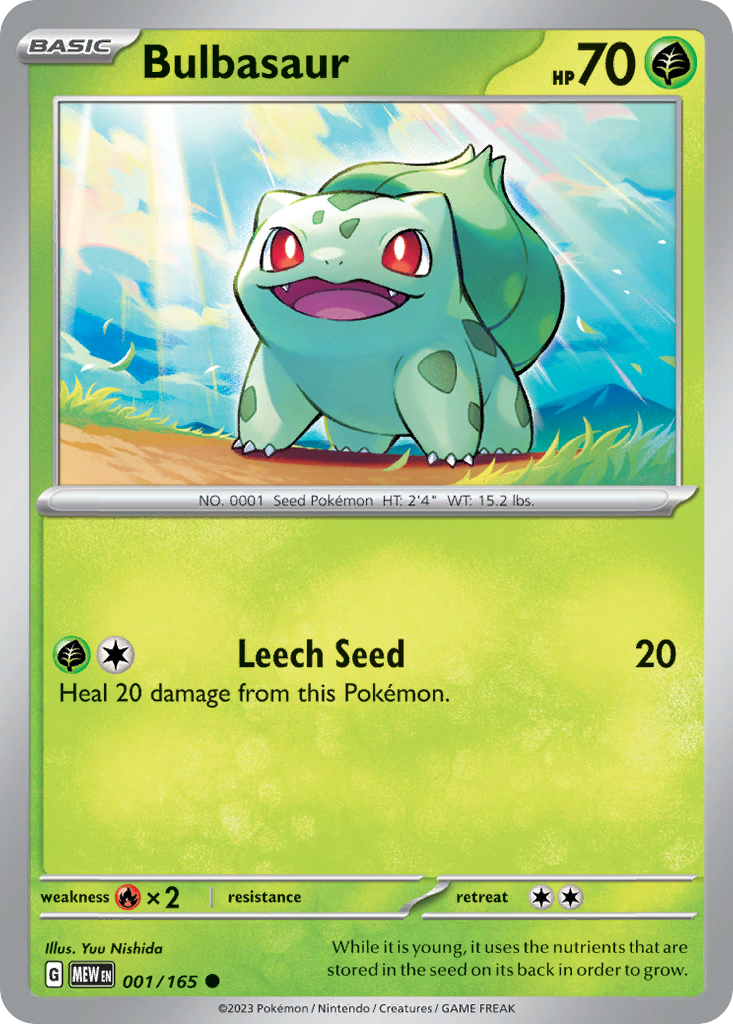 Bulbasaur (1/165) - 151 Pokémon Card