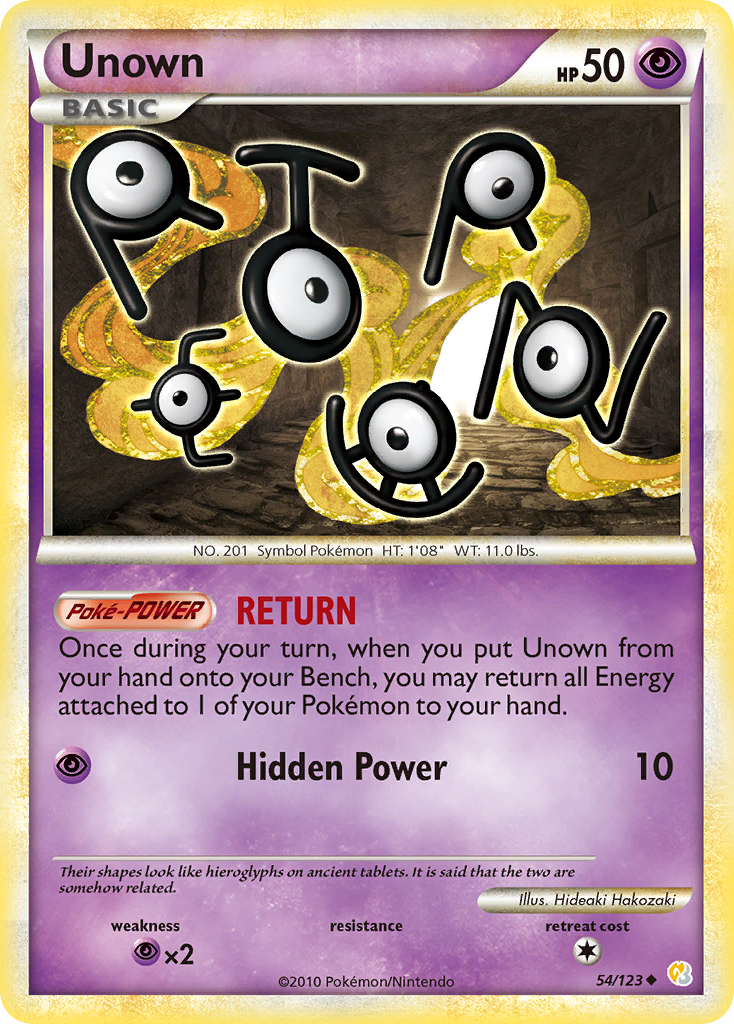 Unown (54/123) - HeartGold & SoulSilver Pokémon Card