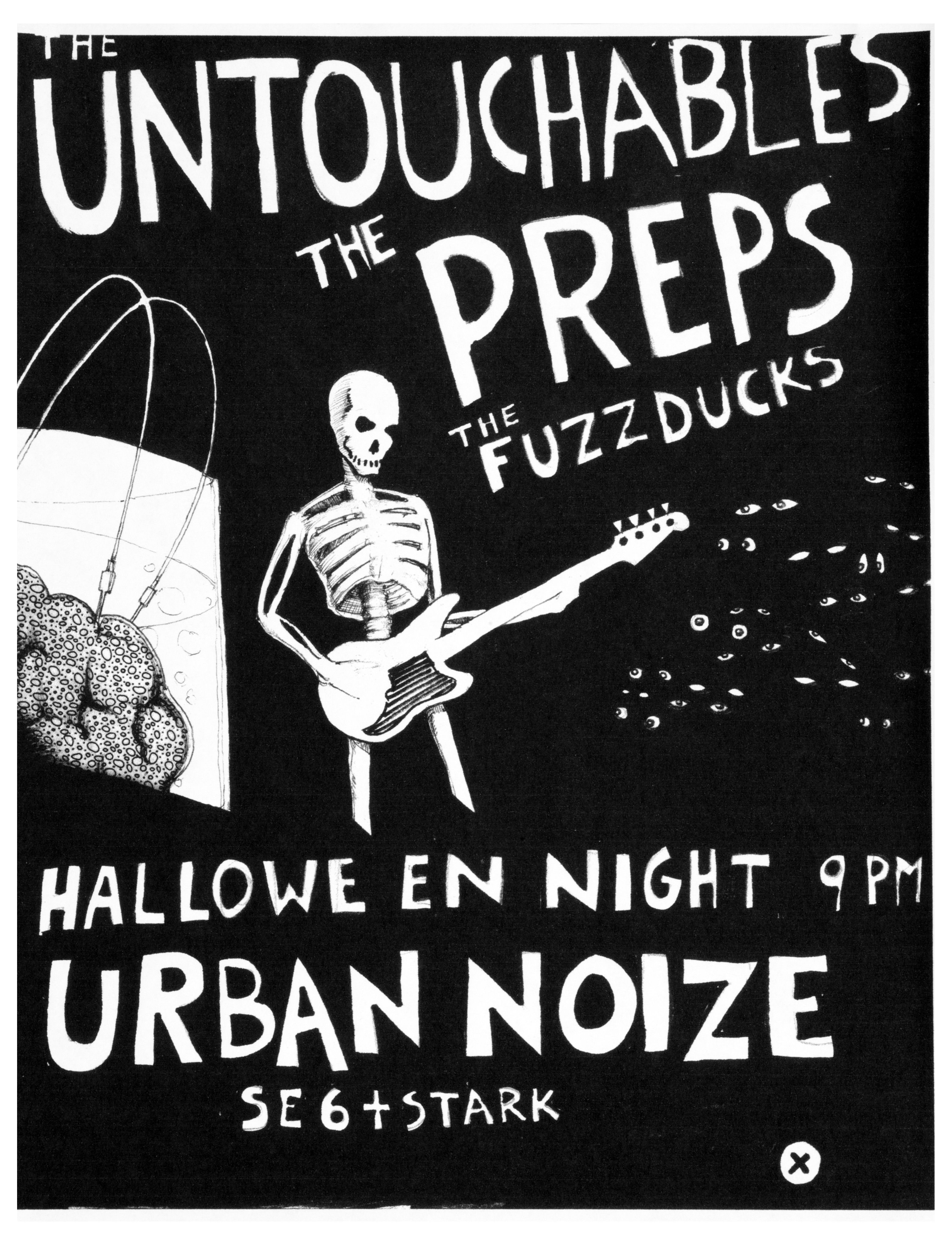 MXP-43.8 Untouchables 1980 Urban Noize  Oct 31 Concert Poster
