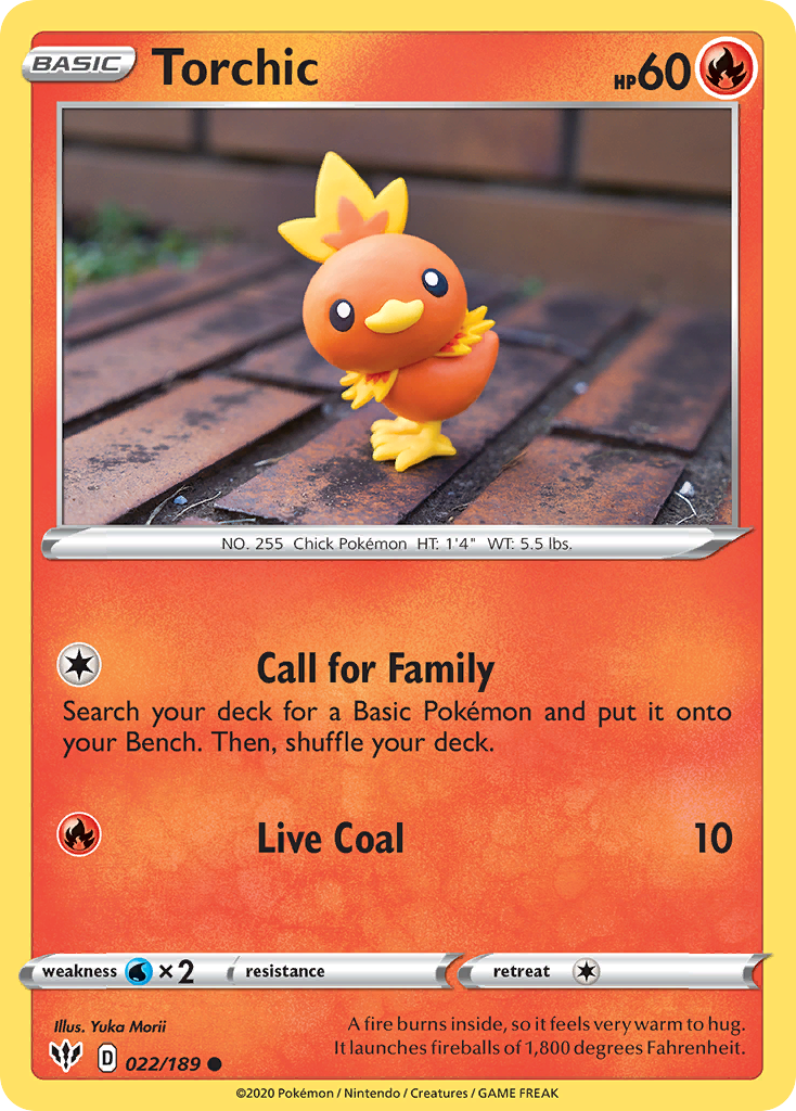 Torchic (22/189) - Darkness Ablaze Pokémon Card