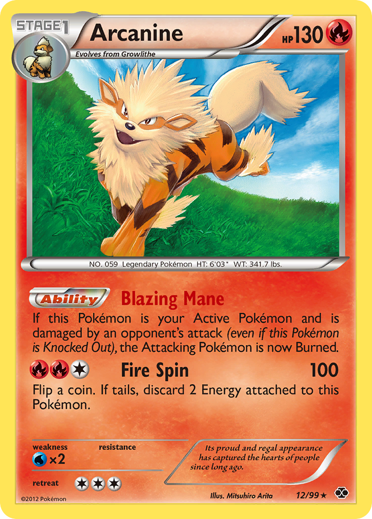 Arcanine (12/99) - Next Destinies Pokémon Card