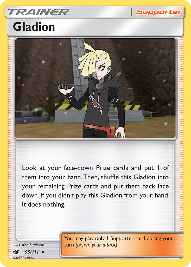 Gladion (Trainer: Supporter) (95/111) - Crimson Invasion Pokémon Card