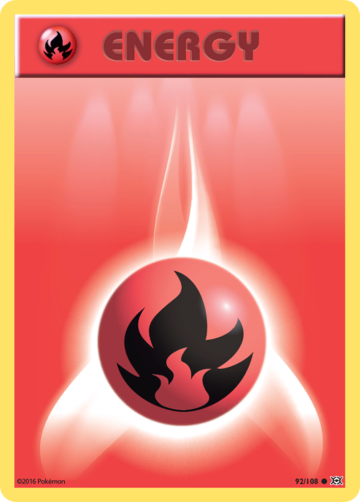 Fire Energy (92/108) - Evolutions Pokémon Card