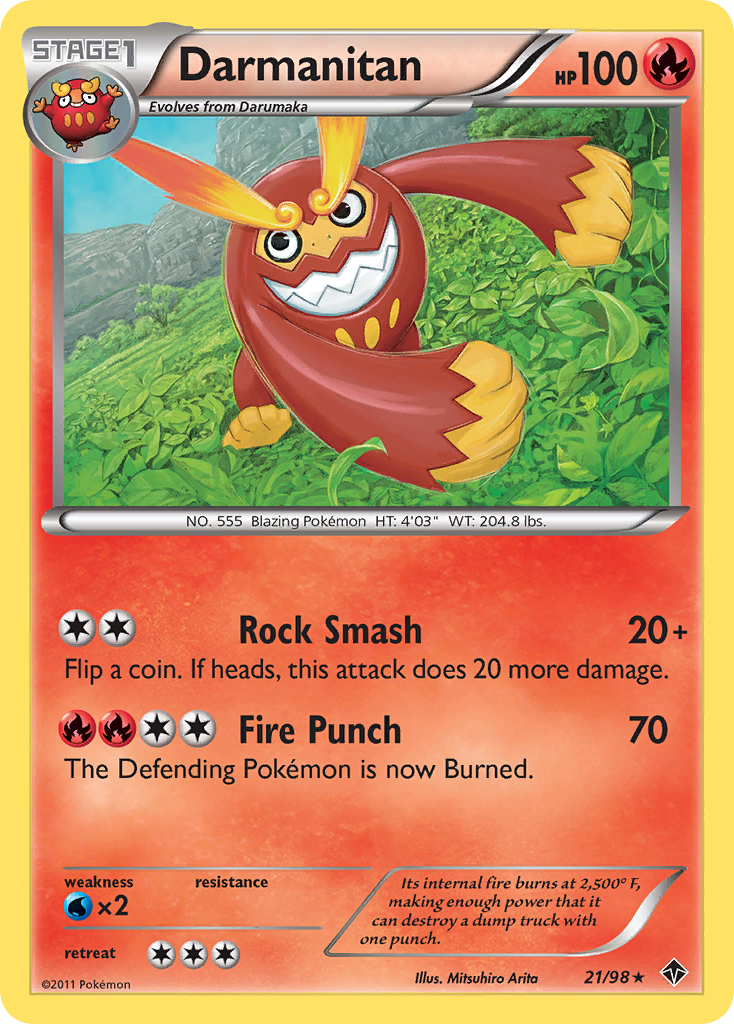 Darmanitan (21/98) - Emerging Powers Pokémon Card