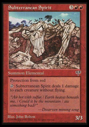 Subterranean Spirit (Mirage) Trading Card