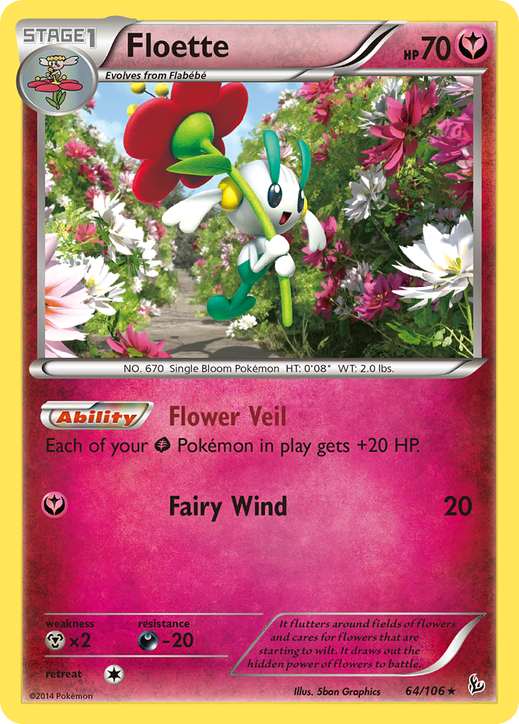 Floette (64/106) - Flashfire Pokémon Card