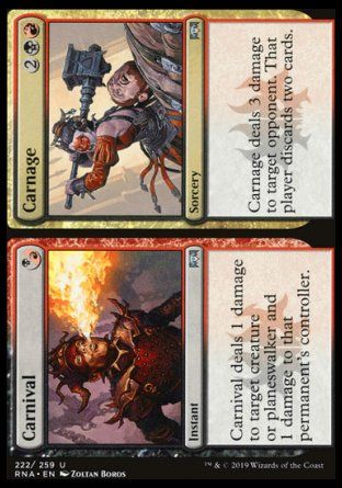 Carnival / Carnage (Ravnica Allegiance) Trading Card