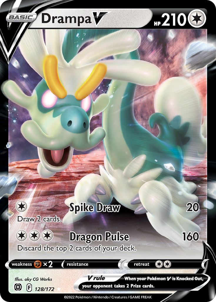 Drampa V (128/172) - Brilliant Stars Pokémon Card