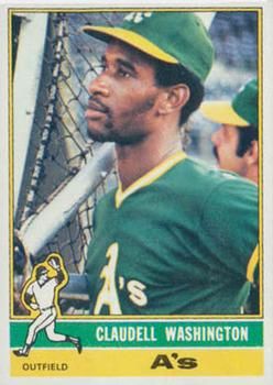 Claudell Washington Signed 1982 Topps Baseball Card - Atlanta