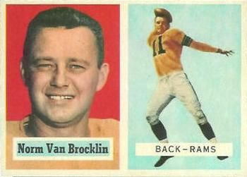 Norm Van Brocklin 1957 Topps #22 Sports Card