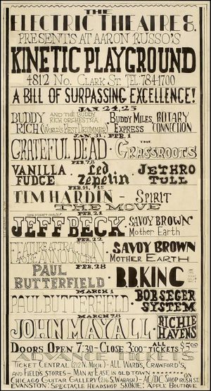 AOR-3.128-OP-1 Led Zeppelin Kinetic Playground Calendar 1969 Value ...