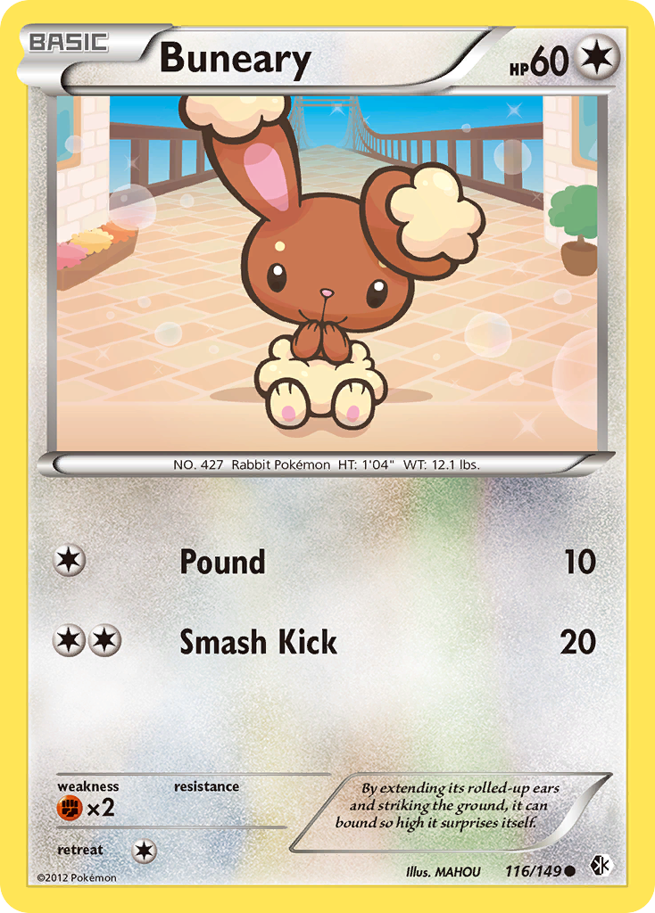 Buneary (116/149) - Boundaries Crossed Pokémon Card