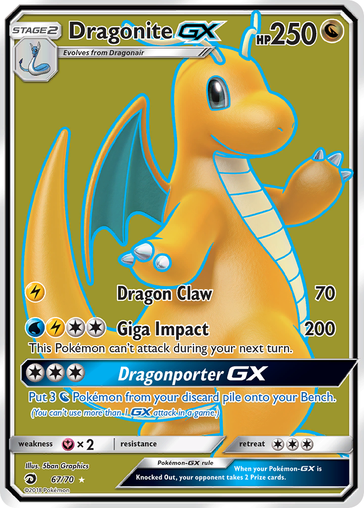 Dragonite GX (67/70) - Dragon Majesty Pokémon Card