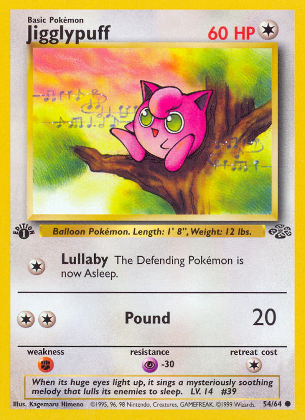 Jigglypuff (54/64) - Jungle (1st Edition) Pokémon Card