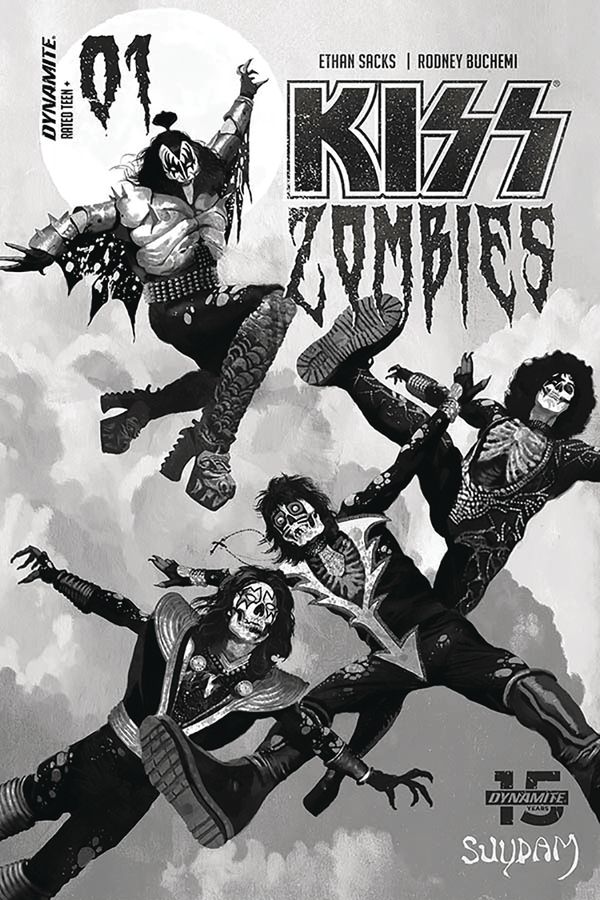 Kiss Zombies #1 (Suydam Ltd Grayscale Cover)