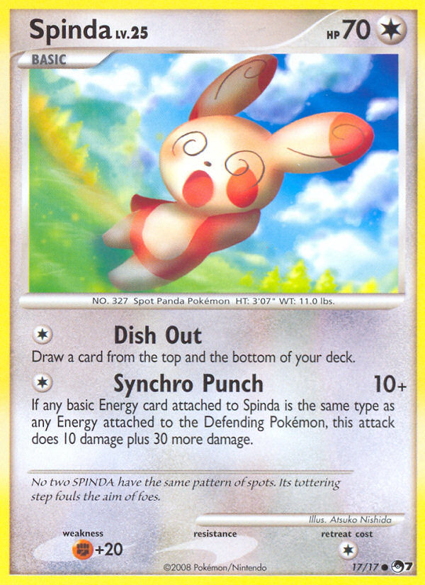 Spinda (17/17) - POP Series 7 Pokémon Card