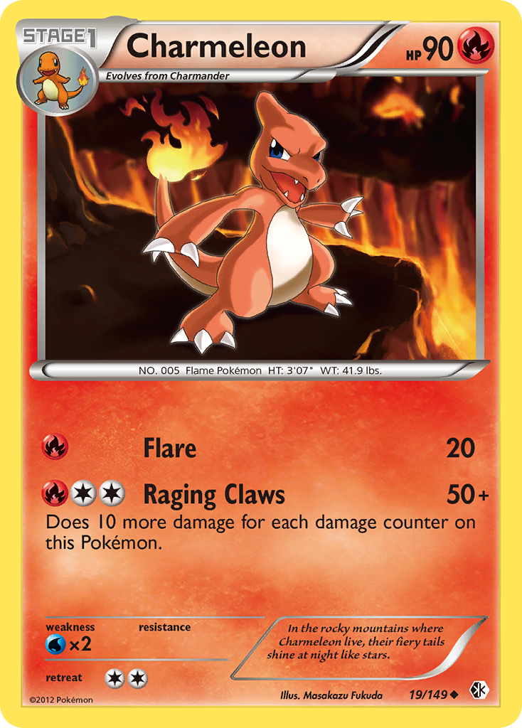 Charmeleon (19/149) - Boundaries Crossed Pokémon Card