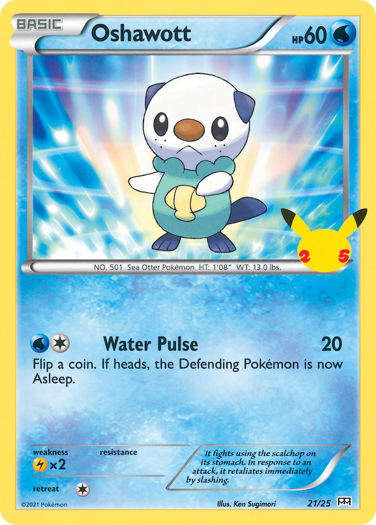 Oshawott (21/25) - McDonald's Collection 2021 Pokémon Card