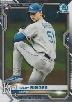 Brady Singer 2021 Bowman Chrome Baseball #43 Sports Card