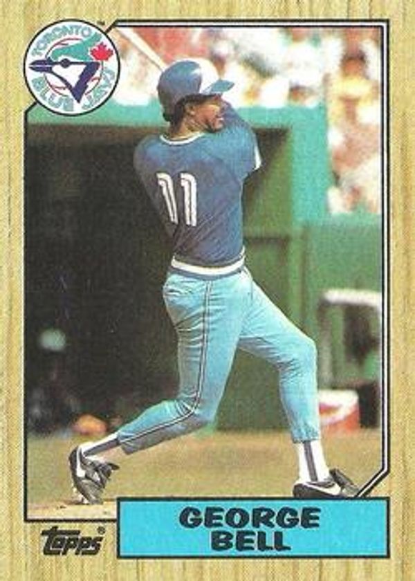 1987 Topps George Bell Toronto Blue Jays All Star Baseball Card