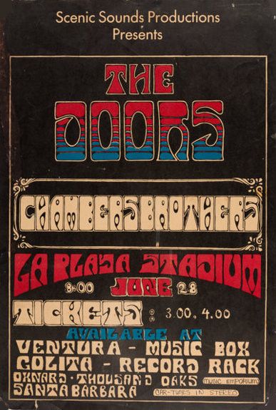 The Doors La Playa Stadium 1968 Concert Poster