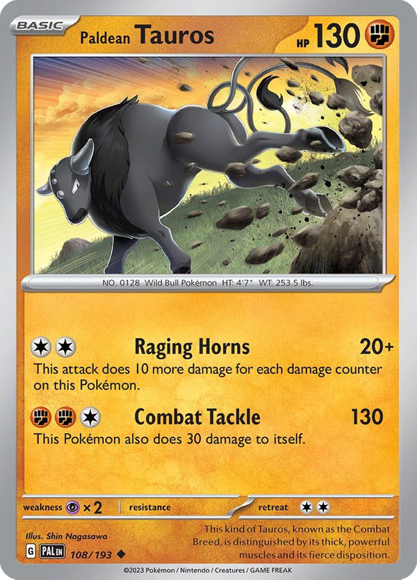 Paldean Tauros (108/193) - Paldea Evolved