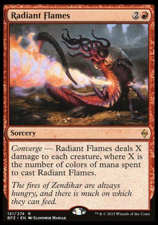 Radiant Flames (Battle for Zendikar) Trading Card