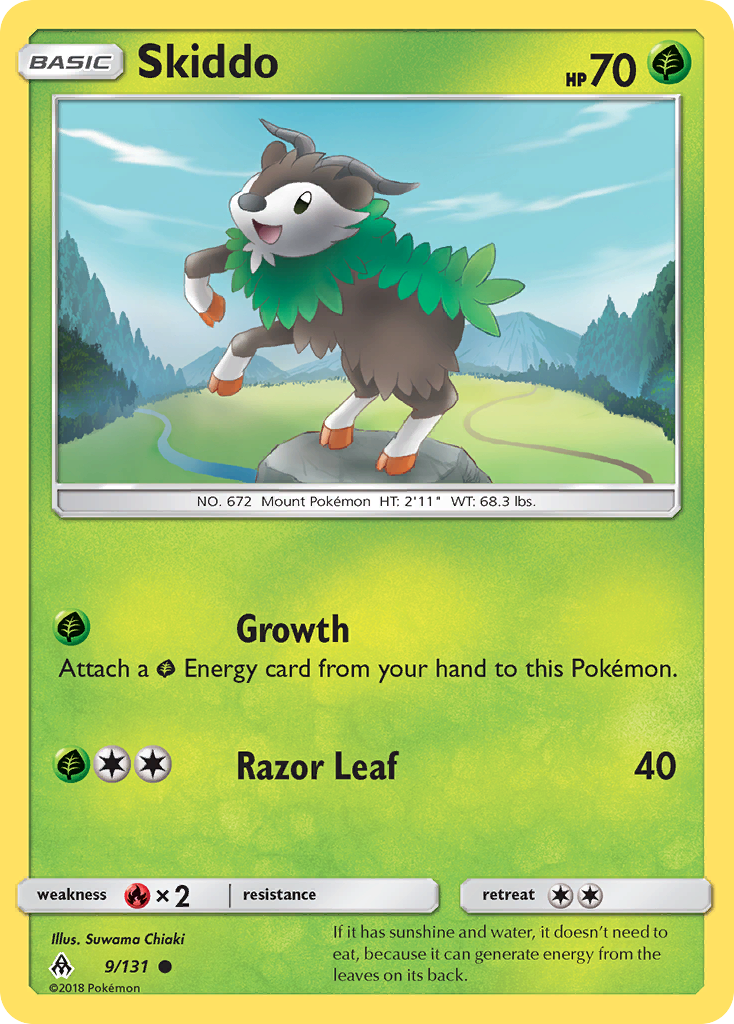 Skiddo (9/131) - Forbidden Light Pokémon Card