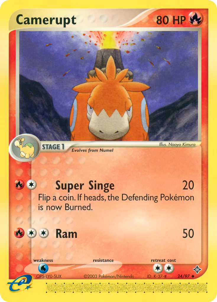 Camerupt (24/97) - Dragon Pokémon Card