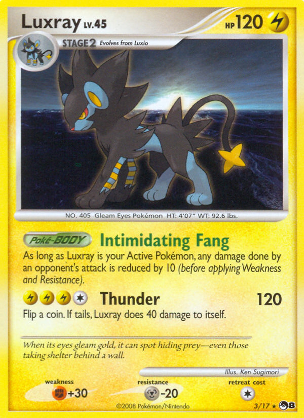 Luxray (3/17) - POP Series 8 Pokémon Card