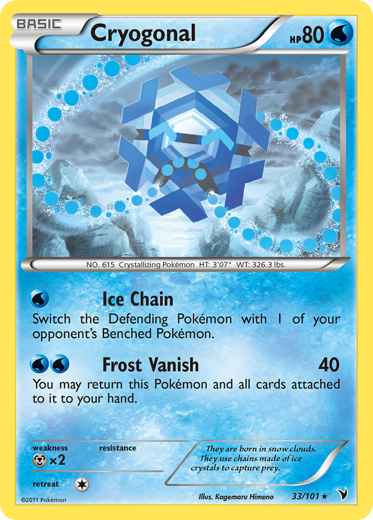 Cryogonal (33/101) - Noble Victories Pokémon Card