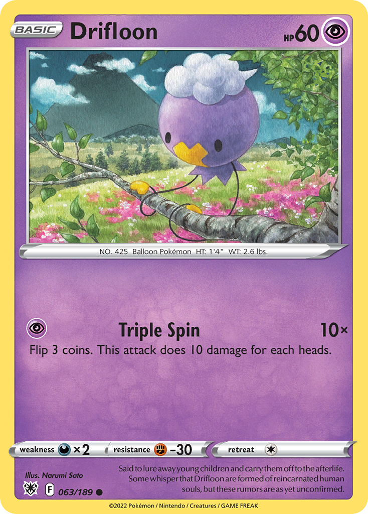 Drifloon (63/189) - Astral Radiance Pokémon Card