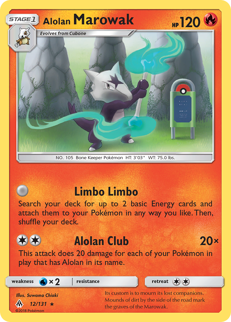 Alolan Marowak (12/131) - Forbidden Light Pokémon Card