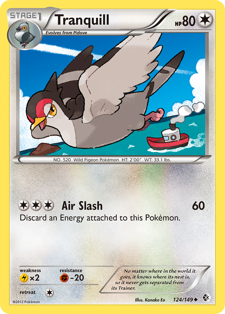 Tranquill (124/149) - Boundaries Crossed Pokémon Card