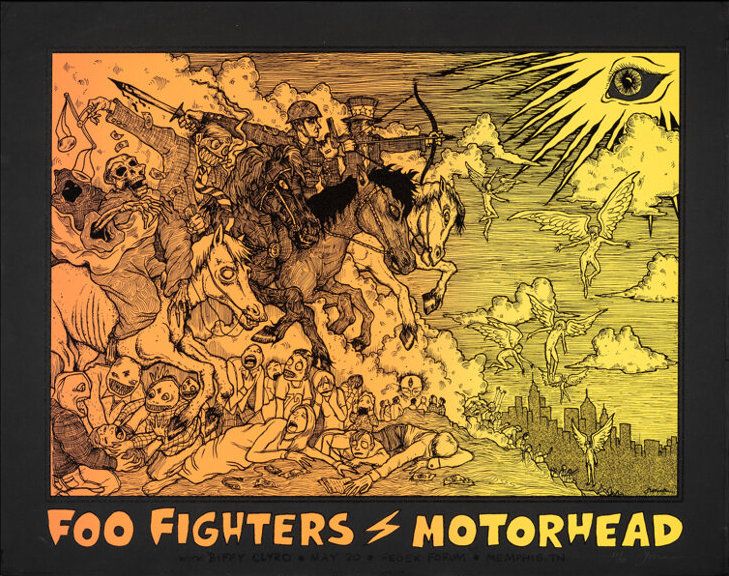 Foo Fighters & Motorhead Fedex Forum 2011 Concert Poster