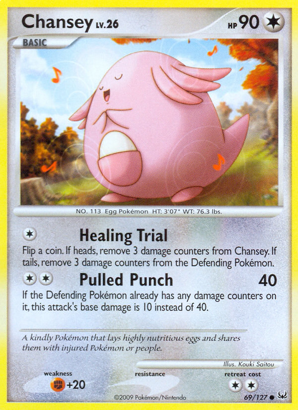 Chansey (69/127) - Platinum Pokémon Card