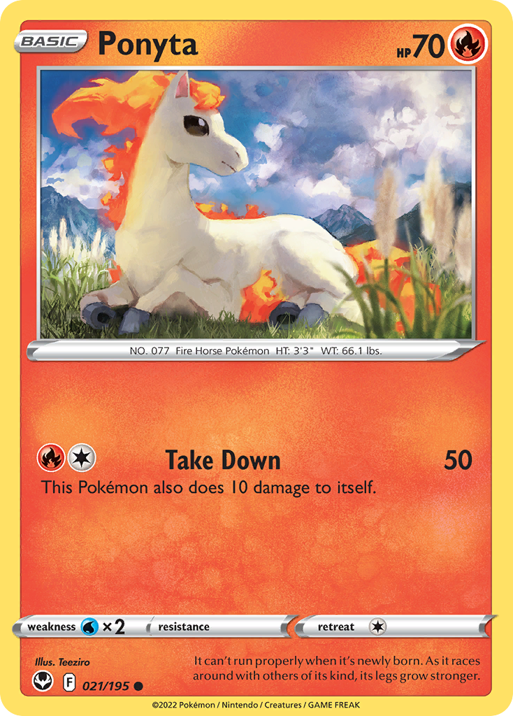 Ponyta (21/195) - Silver Tempest Pokémon Card