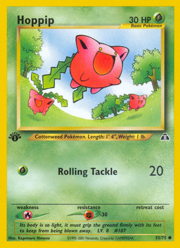 Hoppip (55/75) - Neo Discovery Pokémon Card