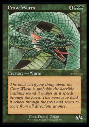 Craw Wurm (Magic 30th Anniversary Edition - Old Frame) Trading Card